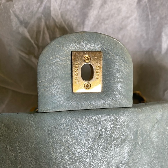 Chanel Chevron Flap Bag Light Blue - Picture 7 of 11
